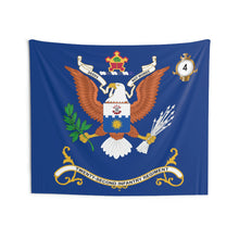 Load image into Gallery viewer, Indoor Wall Tapestries - 4th Battalion, 22nd Infantry Regiment - "Deeds, Not Words" - Regimental Colors Tapestry