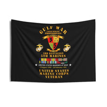 Load image into Gallery viewer, Indoor Wall Tapestries - USMC - Gulf War Veteran - 3rd Bn, 5th Marines w CAR GULF SVC