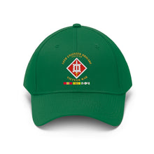 Load image into Gallery viewer, Twill Hat - Army - 18th Engineer Brigade Vietnam - Vietnam War w SVC - Hat - Direct to Garment (DTG) - Printed