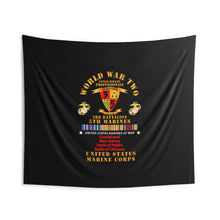 Load image into Gallery viewer, Indoor Wall Tapestries - USMC - WWII - 3rd Bn, 5th Marines - w PAC SVC