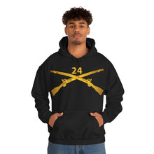 Load image into Gallery viewer, Unisex Heavy Blend Hooded Sweatshirt - Army - 24th Infantry Regiment Branch Wo Txt