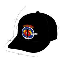 Load image into Gallery viewer, 56th Artillery Command (PERSHING) - Black - AOP - Unisex Adjustable Curved Bill Baseball Hat