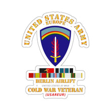 Load image into Gallery viewer, Kiss-Cut Stickers - Army - US Army Europe - Berlin Airlift w COLD EXP Occp Airplane Svc