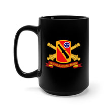 Load image into Gallery viewer, Black Mug 15oz - Army - 196th Field Artillery Brigade SSI w Br - Ribbon X 300