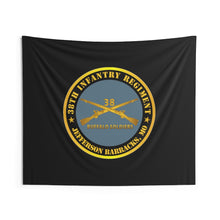 Load image into Gallery viewer, Indoor Wall Tapestries - Army - 38th Infantry Regiment - Buffalo Soldiers - Jefferson Barracks, MO w Inf Branch