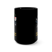 Load image into Gallery viewer, Black Mug 15oz - Army - 17th Cavalry Hat - Abn - Air Assault w Br w Flash w Slicks