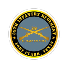 Load image into Gallery viewer, Kiss-Cut Stickers - Army - 39th Infantry Regiment - Buffalo Soldiers - Fort Clark, TX w Inf Branch