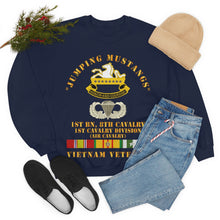 Load image into Gallery viewer, Unisex Heavy Blend Crewneck Sweatshirt - Army - Jumping Mustangs w DUI - ABN Basic - 1st Bn 8th Cav w VN
