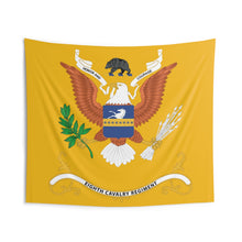 Load image into Gallery viewer, Indoor Wall Tapestries - 8th Cavalry Regiment - (Honor and Courage) - Regimental Colors Tapestry
