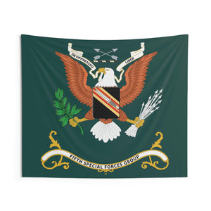 Indoor Wall Tapestries - 5th Special Forces Group (VIETNAM) Regimental Colors Tapestry