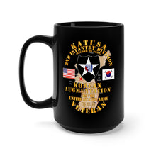 Load image into Gallery viewer, Black Mug 15oz - Army - KATUSA - 2nd ID w Korea Map