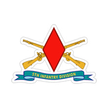 Load image into Gallery viewer, Kiss-Cut Stickers - Army - 5th Infantry Division - SSI w Br - Ribbon X 300
