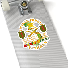 Load image into Gallery viewer, Kiss-Cut Stickers - Army - Vietnam Combat Vet - 8th Bn 6th Artillery - 1st Inf Div SSI