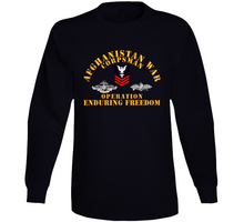 Load image into Gallery viewer, Navy - Afghanistan War Corpsman - Operation Enduring Freedom - Veteran W Fmf - Combat Seebee Badge Long Sleeve