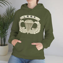 Load image into Gallery viewer, Unisex Heavy Blend Hooded Sweatshirt - Army - LRRP - Basic Airborne Badge w LRRP Tab X 300