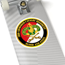 Load image into Gallery viewer, Kiss-Cut Stickers - Army - 3rd Armored Cavalry Regiment DUI - Red White - Blood and Steel