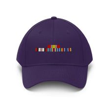 Load image into Gallery viewer, Afghanistan War Service Ribbon Bar - Unisex Twill Hat - Direct to Garment (DTG) Printed
