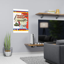 Load image into Gallery viewer, Horizontal Matte Poster - Ukraine - Ukraine at War - USA Supports - Map