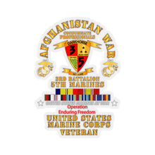 Load image into Gallery viewer, Kiss-Cut Stickers - USMC - Afghanistan War Veteran - 3rd Bn, 5th Marines - OEF w CAR AFGHAN SVC