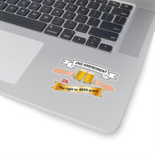 Load image into Gallery viewer, Kiss-Cut Stickers - 2nd Amendment 2A - The right to Beer Arms X 300