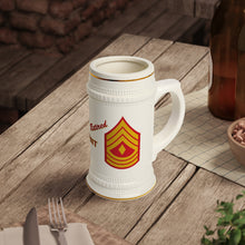 Load image into Gallery viewer, Beer Stein Mug - USMC - E8 - First Sergeant (1SG) - Retired X 300