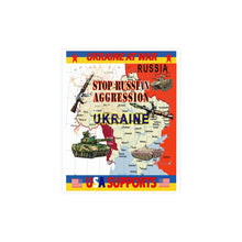 Load image into Gallery viewer, Horizontal Matte Poster - Ukraine - Ukraine at War - USA Supports - Map