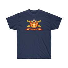Load image into Gallery viewer, Unisex Ultra Cotton Tee - Army - 57th Artillery Brigade - Distinctive Unit Insignia (DUI) with Artillery Branch and Ribbon - American Patriot