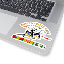Load image into Gallery viewer, Kiss-Cut Stickers - Navy - Seabee - Vietnam Veteran - Step VN VET