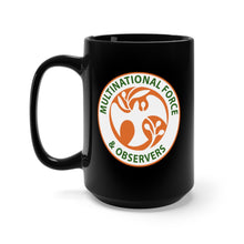 Load image into Gallery viewer, Black Mug 15oz - Multinational Force and Observers (MFO) Insignia X 300