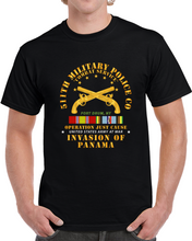 Load image into Gallery viewer, Just Cause - 511th Military Police Company - Fort Drum, New York With Service Ribbons T Shirt, Premium and Hoodie