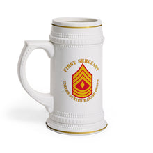 Load image into Gallery viewer, Beer Stein Mug - USMC - First Sergeant X 300