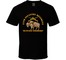 Load image into Gallery viewer, Army - 25th Infantry Regiment - Buffalo Soldiers W 25th Inf Branch Insignia T Shirt