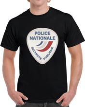 Load image into Gallery viewer, Police Nationale France Police Patch Blanc T Shirt