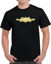 Load image into Gallery viewer, Uscg - Cutterman Badge - Officer - Gold Wo Txt T Shirt