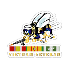 Load image into Gallery viewer, Kiss-Cut Stickers - Navy - Seabee - Bee Only w VN SVC wo DS V1