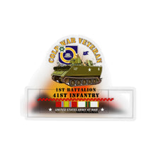 Load image into Gallery viewer, Kiss-Cut Stickers - Army - Cold War Vet - 1st Bn 41st Infantry - M113 APC w COLD SVC