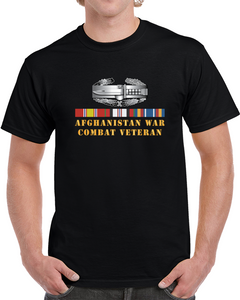 Army - Afghanistan War - Combat Veteran - Combat Action Badge W Cab Afghan Svc X 300 T Shirt