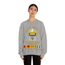 Load image into Gallery viewer, Unisex Heavy Blend Crewneck Sweatshirt - Army - Jumping Mustangs w DUI - ABN Basic - 1st Bn 8th Cav w VN