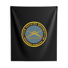 Load image into Gallery viewer, Indoor Wall Tapestries - Army - 24th Infantry Regiment - Jefferson Barracks, MO - Buffalo Soldiers w Inf Branch