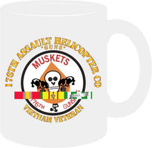 Load image into Gallery viewer, 176th Gunships (Muskets) - Guns - Vietnam Veteran with Service Ribbons - Mug