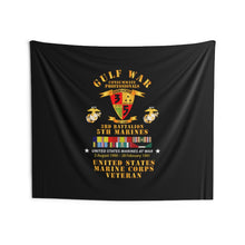Load image into Gallery viewer, Indoor Wall Tapestries - USMC - Gulf War Veteran - 3rd Bn, 5th Marines w CAR GULF SVC