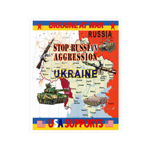 Load image into Gallery viewer, Horizontal Matte Poster - Ukraine - Ukraine at War - USA Supports - Map