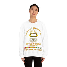 Load image into Gallery viewer, Unisex Heavy Blend Crewneck Sweatshirt - Army - Jumping Mustangs w DUI - ABN Basic - 1st Bn 8th Cav w VN