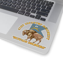 Load image into Gallery viewer, Kiss-Cut Stickers - Army - 41st Infantry Regiment - Buffalo Soldiers w 41st Inf Guidon X 300