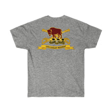 Load image into Gallery viewer, Unisex Ultra Cotton Tee - Army - 10th Cavalry Regiment w Br - Ribbon - Back Print