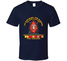 Load image into Gallery viewer, USMC - 1st Battalion, 8th Marines - Beirut Barracks Bombing With Service Ribbons T Shirt, Hoodie and Premium