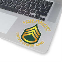 Load image into Gallery viewer, Kiss-Cut Stickers - Army - Staff Sergeant - SSG - Combat Veteran