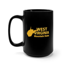 Load image into Gallery viewer, Black Mug 15oz - State Emblem - West Virginia - Mountain State
