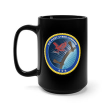 Load image into Gallery viewer, Black Mug 15oz - Navy - U.S Fleet Cyber Command wo Txt X 300