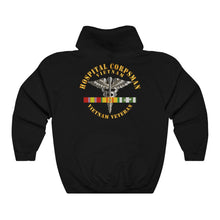 Load image into Gallery viewer, Unisex Heavy Blend Hooded Sweatshirt - Hospital Corpsman - Vietnam Veteran with Vietnam Service Ribbons - Both Front and Back